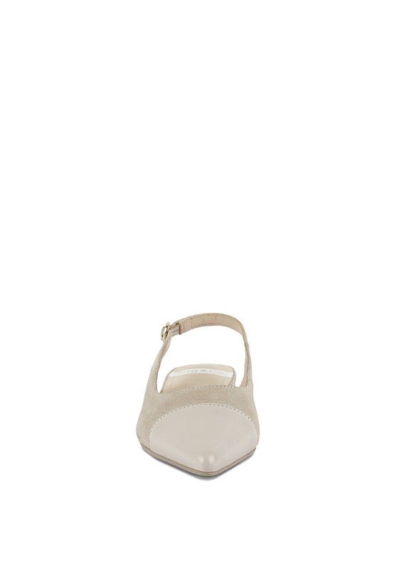 Uwaha Genuine Leather & Real Suede Slingback Flats - Chaelisa's New Jammies