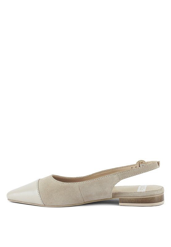 Uwaha Genuine Leather & Real Suede Slingback Flats - Chaelisa's New Jammies