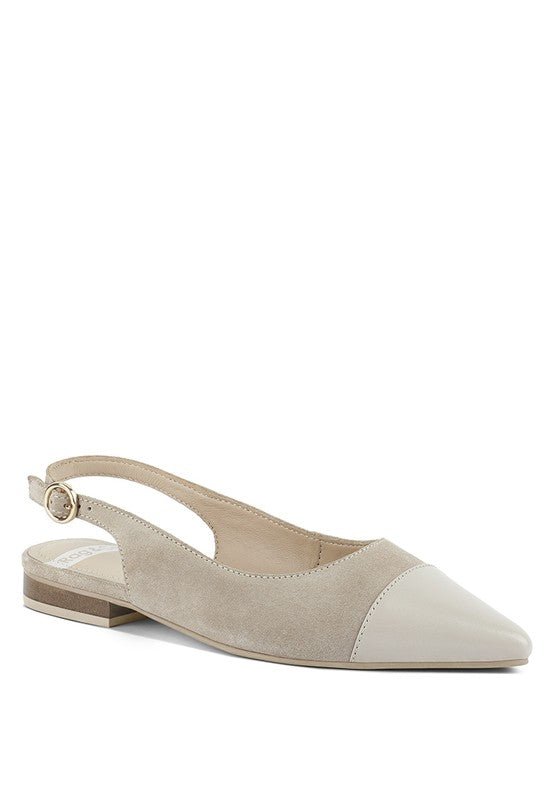 Uwaha Genuine Leather & Real Suede Slingback Flats - Chaelisa's New Jammies