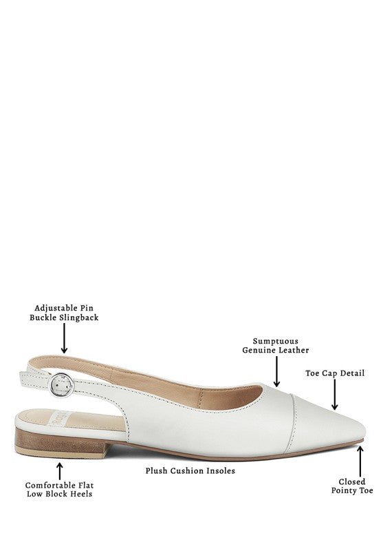 Uwaha Genuine Leather & Real Suede Slingback Flats - Chaelisa's New Jammies