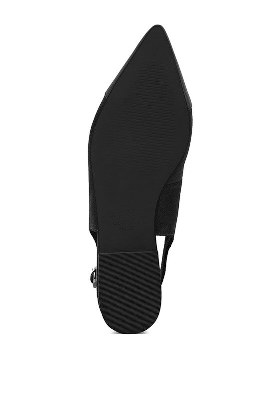 Uwaha Genuine Leather & Real Suede Slingback Flats - Chaelisa's New Jammies