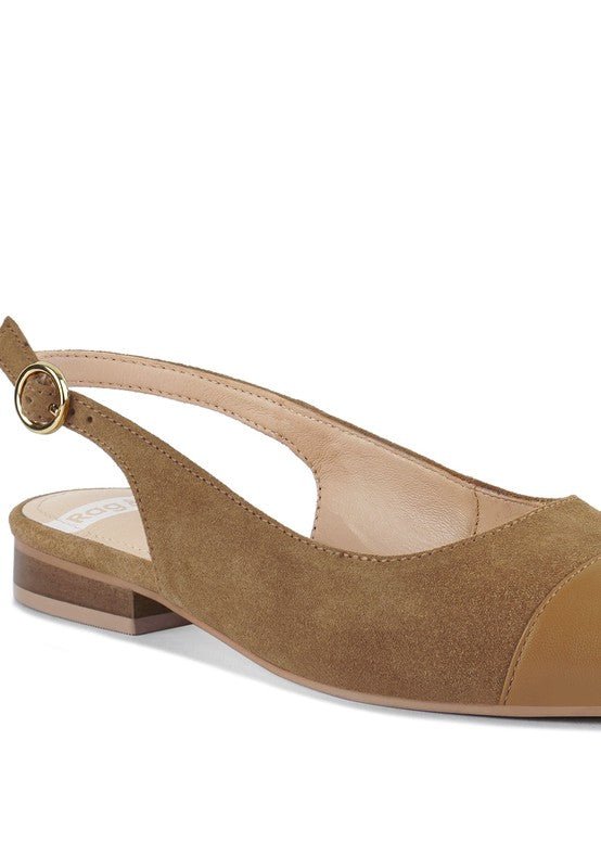 Uwaha Genuine Leather & Real Suede Slingback Flats - Chaelisa's New Jammies
