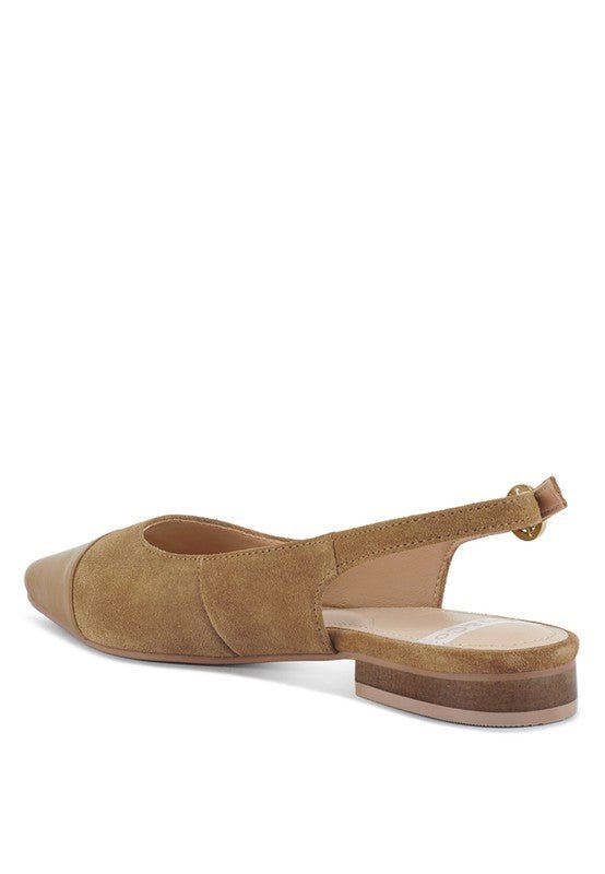 Uwaha Genuine Leather & Real Suede Slingback Flats - Chaelisa's New Jammies