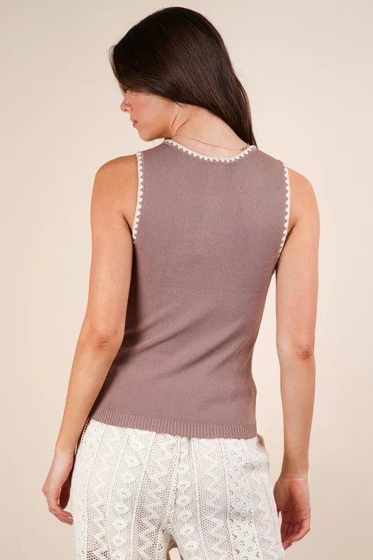 VERY J Blanket Style Sleeveless Knit Tank - Chaelisa's New Jammies