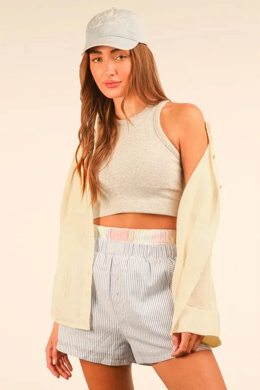 VERY J Dolman Sleeve Button Down Gauze Shirt - Chaelisa's New Jammies