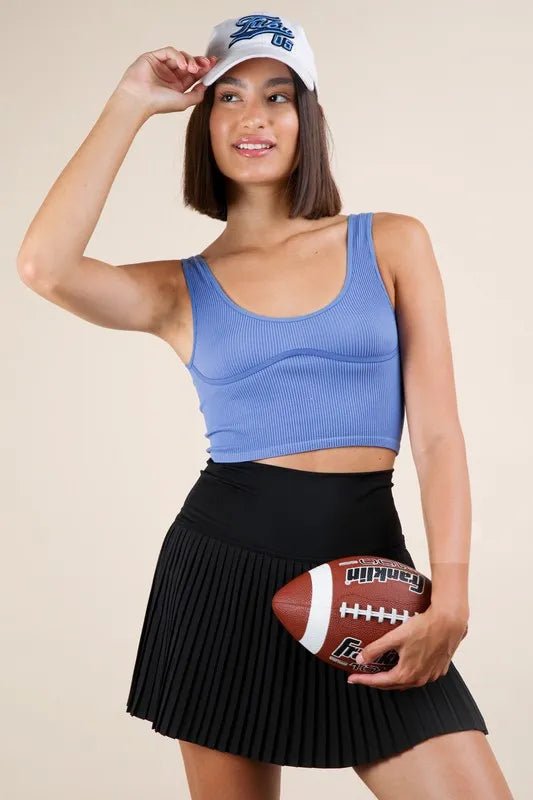 VERY J Pleated Activewear Skirt with Shorts Inside - Chaelisa's New Jammies