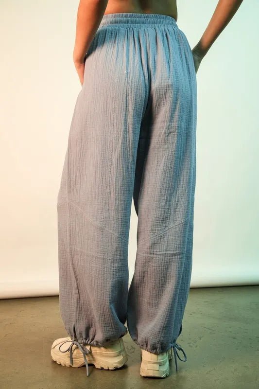 VERY J Wide Leg Gauze Solid Pants - Chaelisa's New Jammies