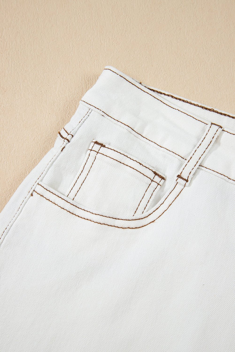 White Raw Hem High Waist Denim Shorts - Chaelisa's New Jammies