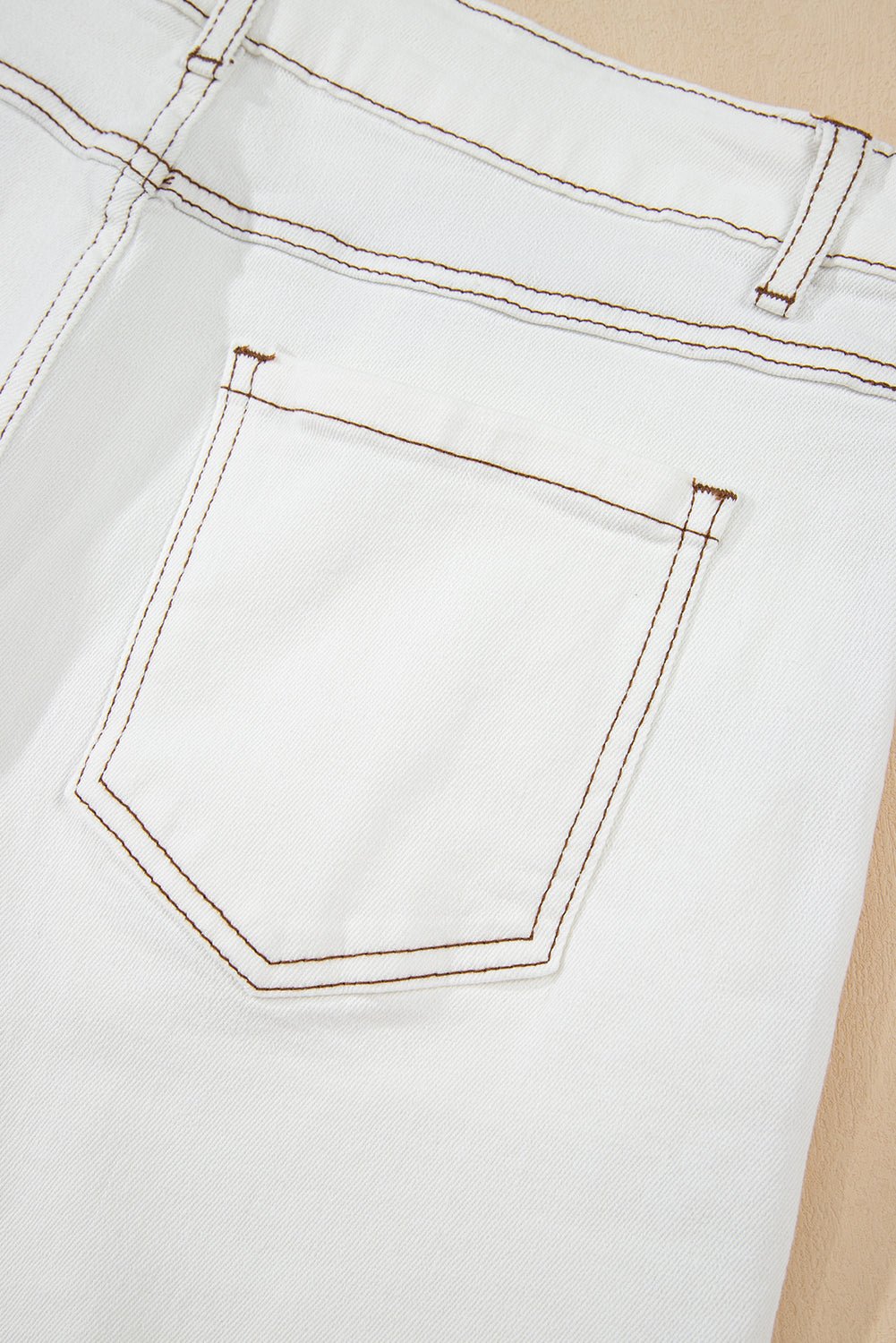 White Raw Hem High Waist Denim Shorts - Chaelisa's New Jammies