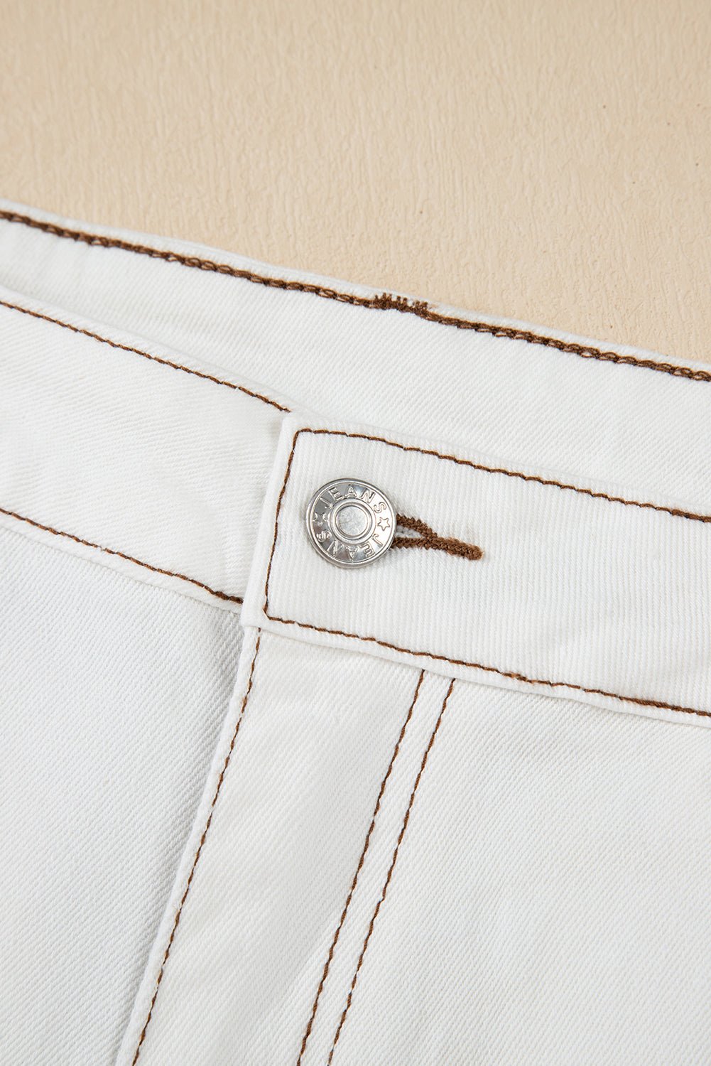 White Raw Hem High Waist Denim Shorts - Chaelisa's New Jammies