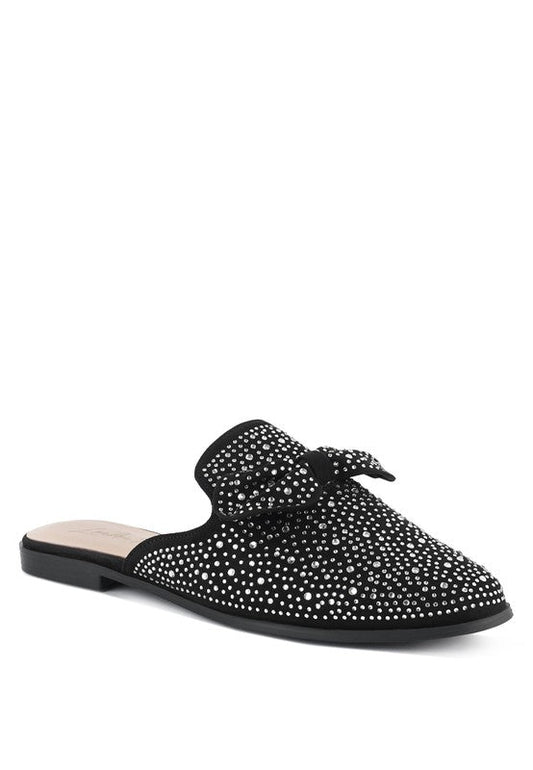 Whoopie Embellished Casual Bow Mules - Chaelisa's New Jammies