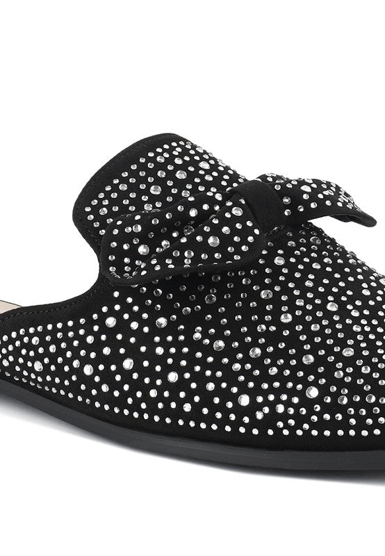 Whoopie Embellished Casual Bow Mules - Chaelisa's New Jammies