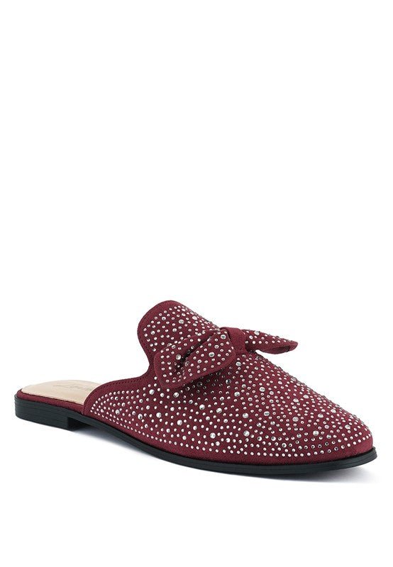 Whoopie Embellished Casual Bow Mules - Chaelisa's New Jammies