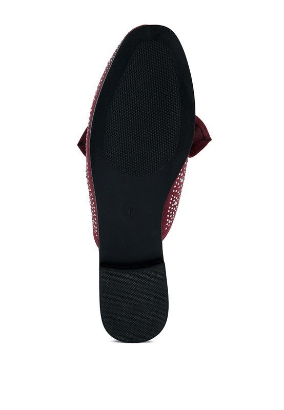 Whoopie Embellished Casual Bow Mules - Chaelisa's New Jammies