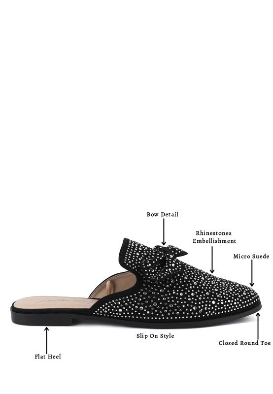 Whoopie Embellished Casual Bow Mules - Chaelisa's New Jammies