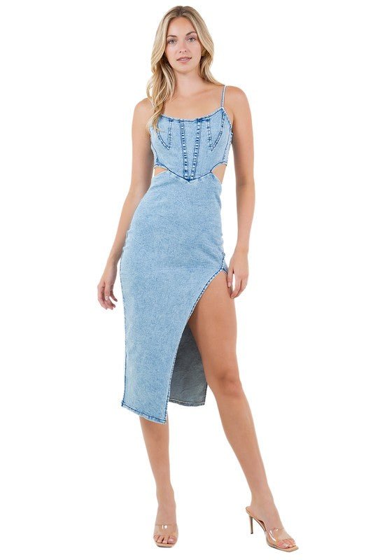WOMEN FASHION DENIM MAXI DRESS - Chaelisa's New Jammies